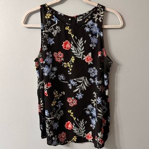 Jasmine & Juliana Black Floral Sleeveless Blouse Size Medium